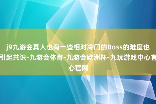 j9九游会真人也有一些相对冷门的Boss的难度也能引起共识-九游会体育-九游会欧洲杯-九玩游戏中心官网