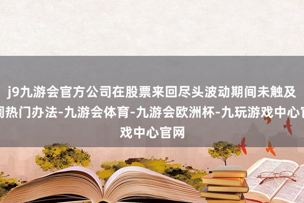j9九游会官方公司在股票来回尽头波动期间未触及阛阓热门办法-九游会体育-九游会欧洲杯-九玩游戏中心官网