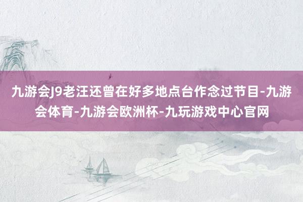 九游会J9老汪还曾在好多地点台作念过节目-九游会体育-九游会欧洲杯-九玩游戏中心官网
