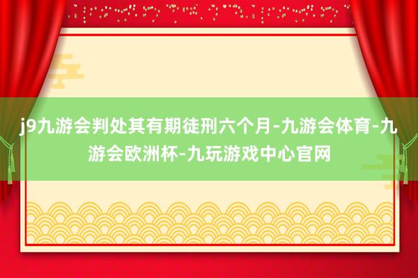 j9九游会判处其有期徒刑六个月-九游会体育-九游会欧洲杯-九玩游戏中心官网