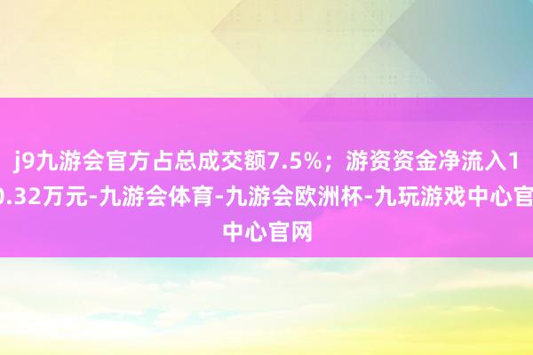j9九游会官方占总成交额7.5%；游资资金净流入110.32万元-九游会体育-九游会欧洲杯-九玩游戏中心官网