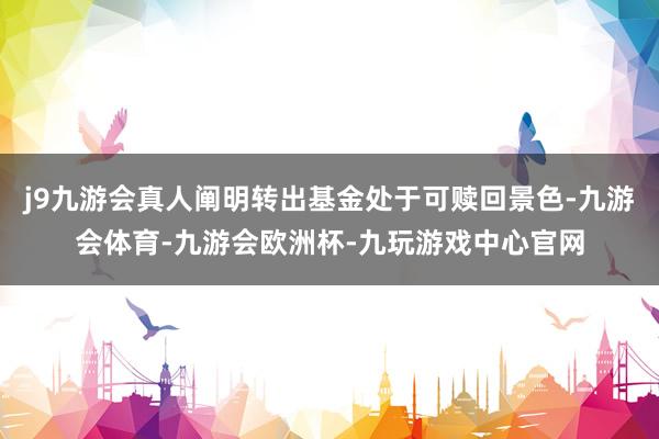 j9九游会真人阐明转出基金处于可赎回景色-九游会体育-九游会欧洲杯-九玩游戏中心官网