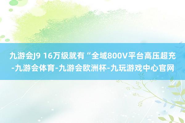 九游会J9 16万级就有“全域800V平台高压超充-九游会体育-九游会欧洲杯-九玩游戏中心官网