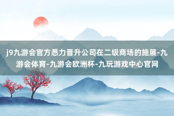 j9九游会官方悉力晋升公司在二级商场的施展-九游会体育-九游会欧洲杯-九玩游戏中心官网