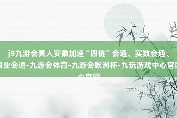 j9九游会真人安徽加速“四链”会通、实数会通、两业会通-九游会体育-九游会欧洲杯-九玩游戏中心官网
