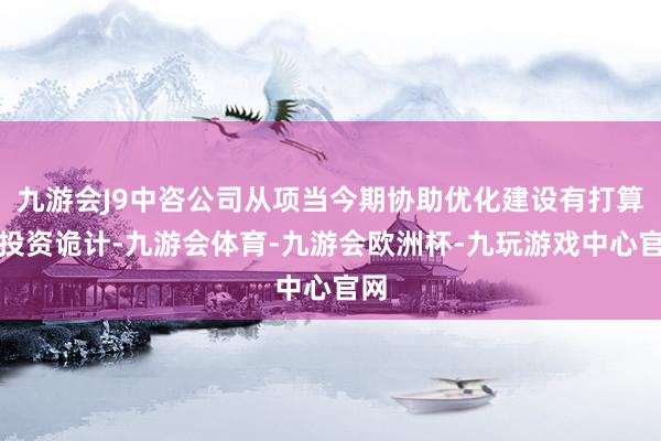 九游会J9中咨公司从项当今期协助优化建设有打算、投资诡计-九游会体育-九游会欧洲杯-九玩游戏中心官网