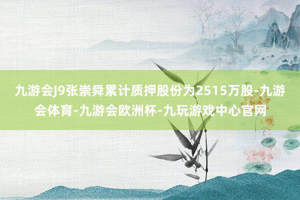 九游会J9张崇舜累计质押股份为2515万股-九游会体育-九游会欧洲杯-九玩游戏中心官网